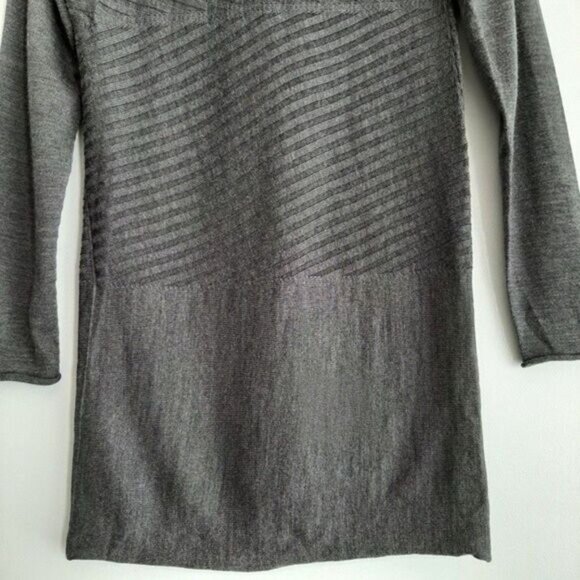 TABARONI CASHMERE Ribbed Sweater Grey w/ Rhinestones Sz XXS - XS - Picture 8 of 9